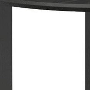 HomeRoots 45" Black Solid Wood Rounded Bar Table - Modern High-Top Design for Stylish Gatherings & Comfort 712207