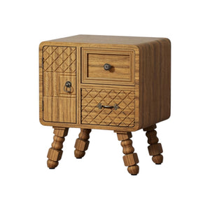HomeRoots 32" Black and Oak Solid Wood Console Cabinet – Stylish Storage with 3 Drawers for Any Room Decor 712212