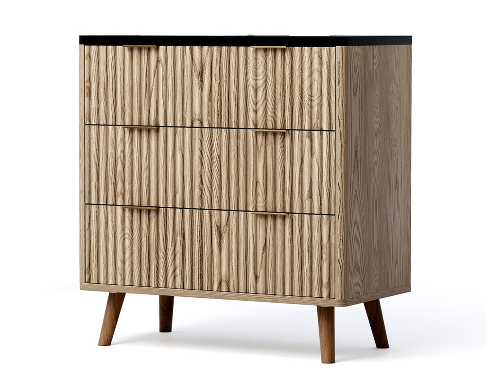 HomeRoots 47" Oak Solid Wood Console Cabinet – Stylish Six-Drawer Storage for Entryway, Media & Dining Needs 712213