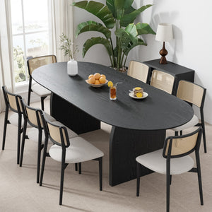 HomeRoots 33" Brown Solid Wood Oval Bar Table - Modern Elegance for Dining & Hospitality with Sturdy Pedestal Base 712216