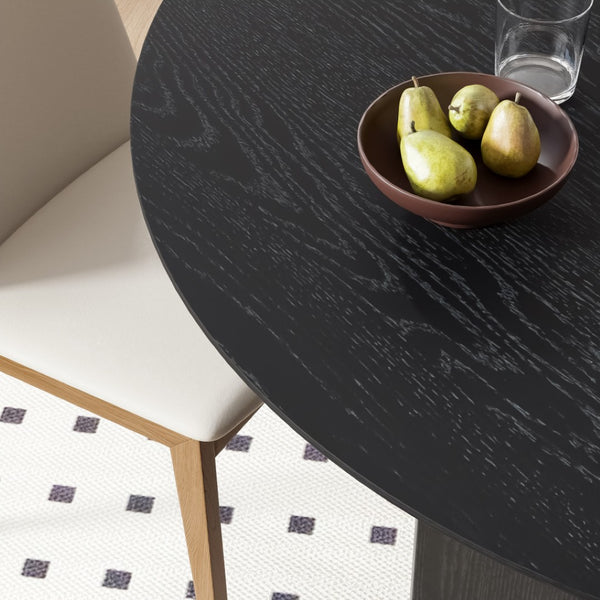HomeRoots 33" Brown Solid Wood Oval Bar Table - Modern Elegance for Dining & Hospitality with Sturdy Pedestal Base 712216