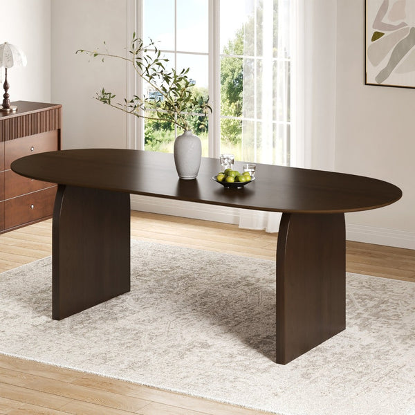 HomeRoots 33" Yellow Solid Wood Oval Bar Table - Bright, Durable Design for Home or Commercial Gatherings 712217