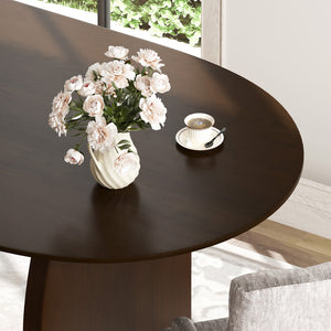 HomeRoots 33" Yellow Solid Wood Oval Bar Table - Bright, Durable Design for Home or Commercial Gatherings 712217