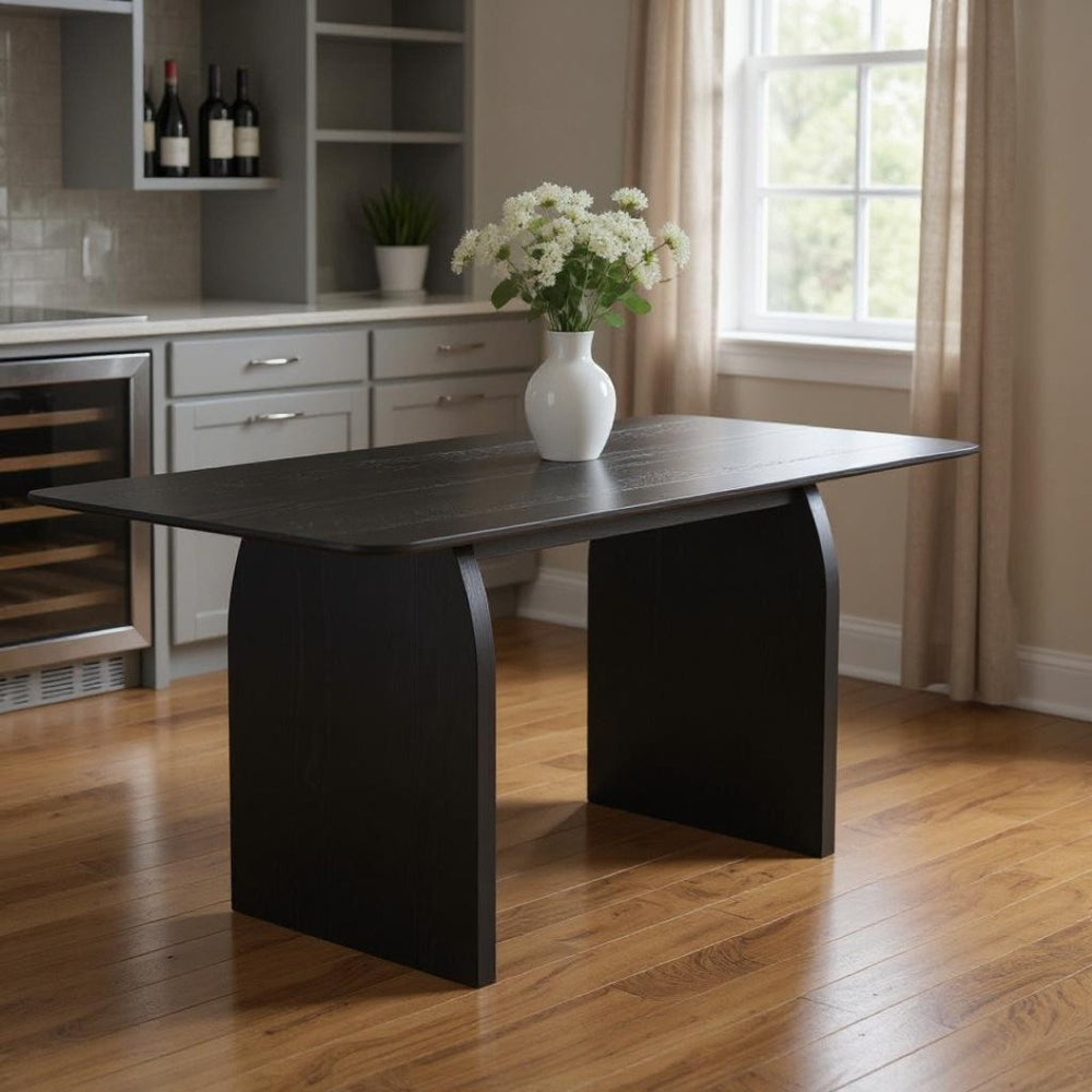 HomeRoots 33" Brown Solid Wood Oval Bar Table – Elegant Design, Versatile Seating for Dining & Social Spaces 712219