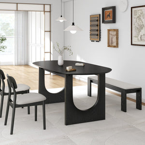 HomeRoots 33" Brown Solid Wood Oval High-Top Bar Table - Elegant Pedestal Design for Dining & Gatherings 712225