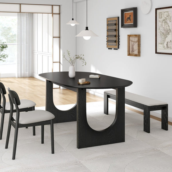 HomeRoots 33" Brown Solid Wood Oval High-Top Bar Table - Elegant Pedestal Design for Dining & Gatherings 712225