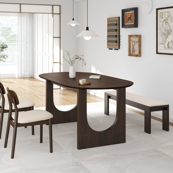 HomeRoots 33" Black Solid Wood Oval Bar Table - Modern Elegance for Dining, Social Gatherings & Stylish Spaces 712226