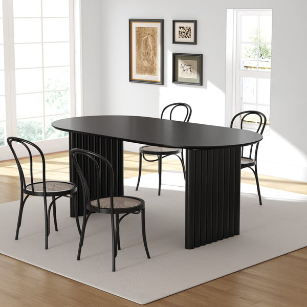 HomeRoots 33" Brown Solid Wood Oval Bar Table - Modern Design for Casual Dining & Entertaining, Seats 6 Comfortably 712227