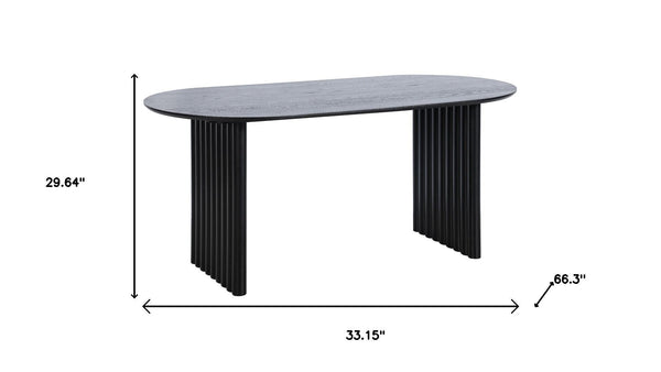 HomeRoots 33" Brown Solid Wood Oval Bar Table - Modern Design for Casual Dining & Entertaining, Seats 6 Comfortably 712227