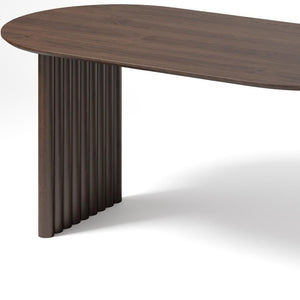 HomeRoots 33" Vibrant Yellow Solid Wood Oval Bar Table - Stylish Dining Centerpiece for Home & Commercial Use 712228