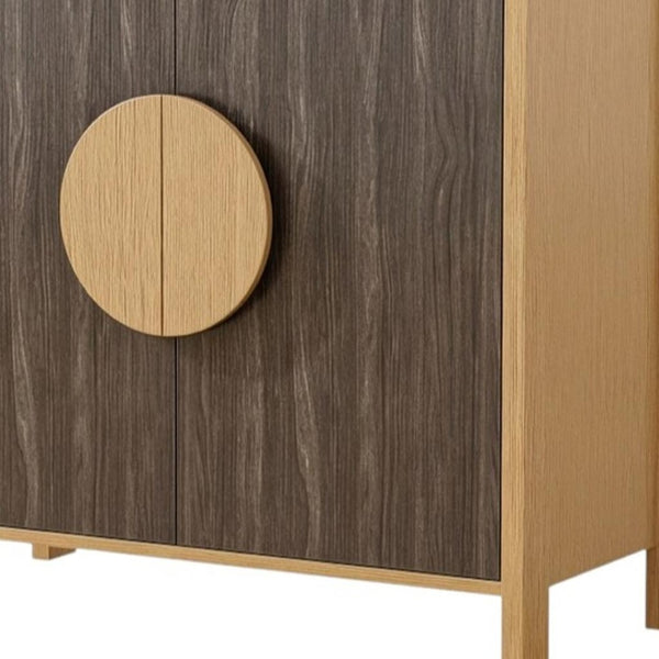 HomeRoots 63" Elegant Sepia Solid Wood Console Cabinet – Versatile Mid-Century Design with Ample Storage Space 712232