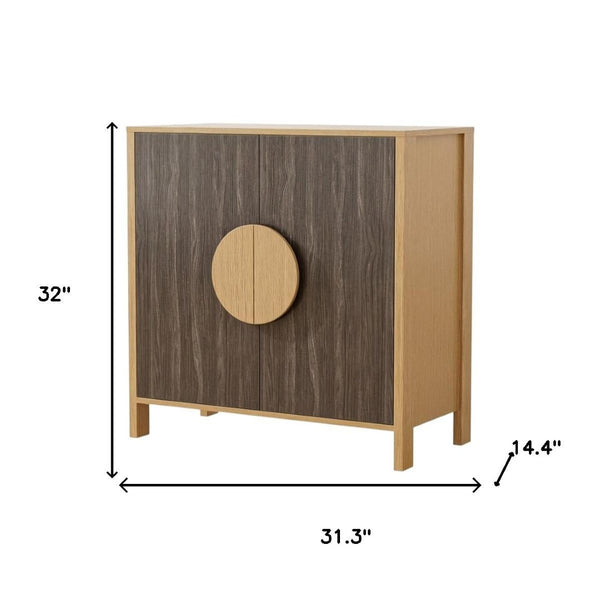 HomeRoots 63" Elegant Sepia Solid Wood Console Cabinet – Versatile Mid-Century Design with Ample Storage Space 712232