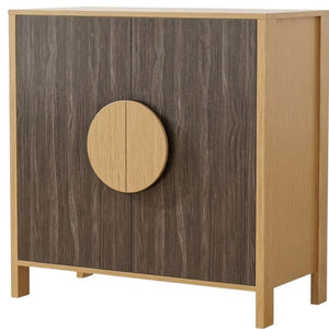 HomeRoots 63" Elegant Sepia Solid Wood Console Cabinet – Versatile Mid-Century Design with Ample Storage Space 712232