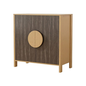 HomeRoots 63" Elegant Sepia Solid Wood Console Cabinet – Versatile Mid-Century Design with Ample Storage Space 712232