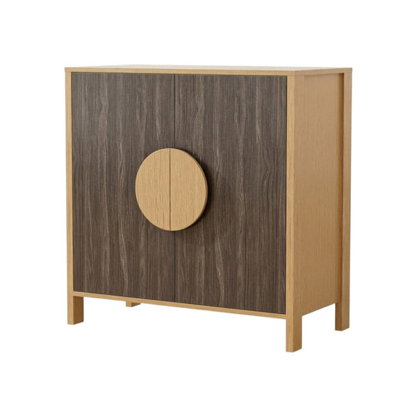 HomeRoots 63" Elegant Sepia Solid Wood Console Cabinet – Versatile Mid-Century Design with Ample Storage Space 712232