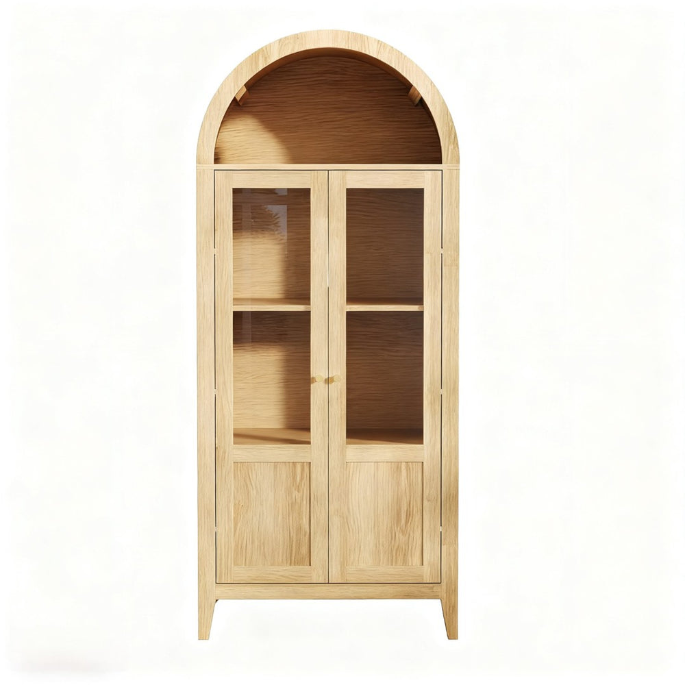 HomeRoots 68" White Solid Wood Pantry Cabinet with Five Doors & Two Drawers - Stylish Storage for Any Room 712238