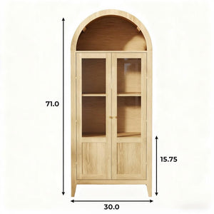 HomeRoots 68" White Solid Wood Pantry Cabinet with Five Doors & Two Drawers - Stylish Storage for Any Room 712238