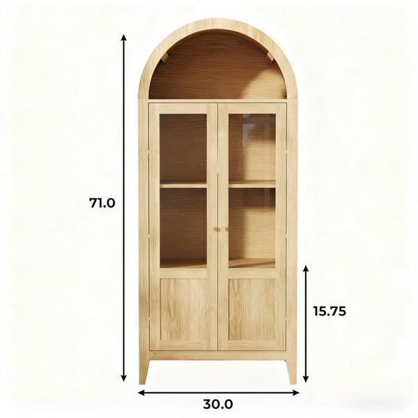 HomeRoots 68" White Solid Wood Pantry Cabinet with Five Doors & Two Drawers - Stylish Storage for Any Room 712238