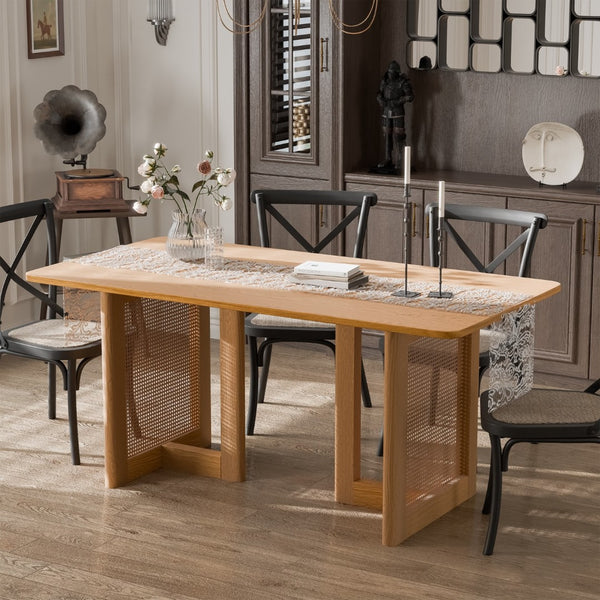 HomeRoots 67" Black Wood Square Bar Table - Modern High-Top Design Seats 6, Durable Build for Home or Commercial Use 712250
