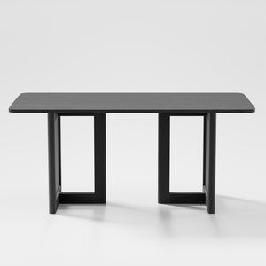 HomeRoots 46" Black Wood Rounded Bar Table - Stylish Centerpiece for Dining, Social Gatherings & Modern Decor 712251