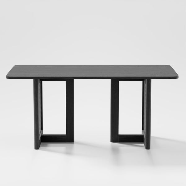 HomeRoots 46" Black Wood Rounded Bar Table - Stylish Centerpiece for Dining, Social Gatherings & Modern Decor 712251