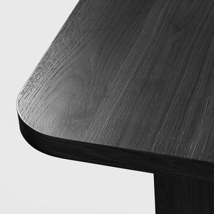 HomeRoots 46" Black Wood Rounded Bar Table - Stylish Centerpiece for Dining, Social Gatherings & Modern Decor 712251