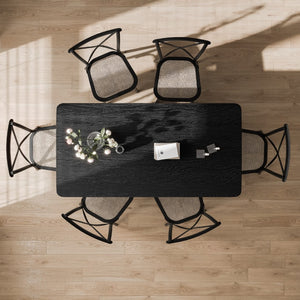 HomeRoots 46" Black Wood Rounded Bar Table - Stylish Centerpiece for Dining, Social Gatherings & Modern Decor 712251