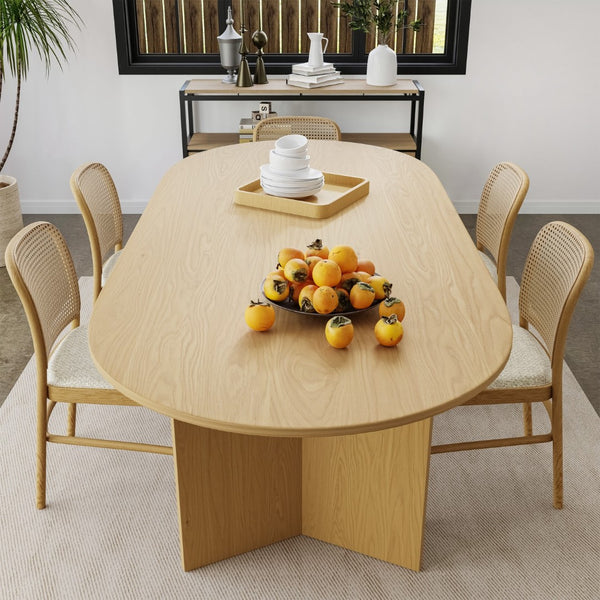 HomeRoots 67" Black Wood Oval Bar Table – Modern High-Top Design for Restaurants, Bars, and Stylish Gatherings 712255