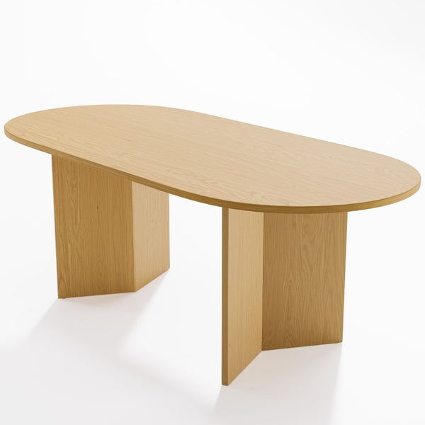 HomeRoots 67" Black Wood Oval Bar Table – Modern High-Top Design for Restaurants, Bars, and Stylish Gatherings 712255