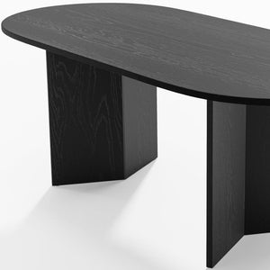 HomeRoots 46" Elegant Walnut Wood Rounded Bar Table - Stylish Double Pedestal Design for Home & Restaurant Use 712256