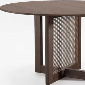 HomeRoots 67" Walnut Wood Oval Bar Table - Stylish High-Top Design for Entertaining & Dining - Ample Seating! 712258