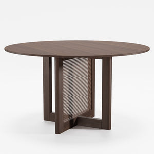 HomeRoots 67" Walnut Wood Oval Bar Table - Stylish High-Top Design for Entertaining & Dining - Ample Seating! 712258