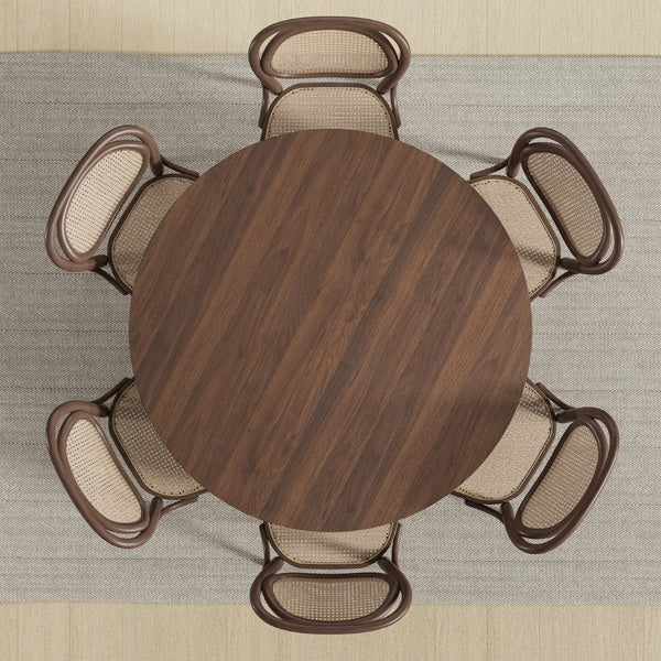 HomeRoots 67" Walnut Wood Oval Bar Table - Stylish High-Top Design for Entertaining & Dining - Ample Seating! 712258
