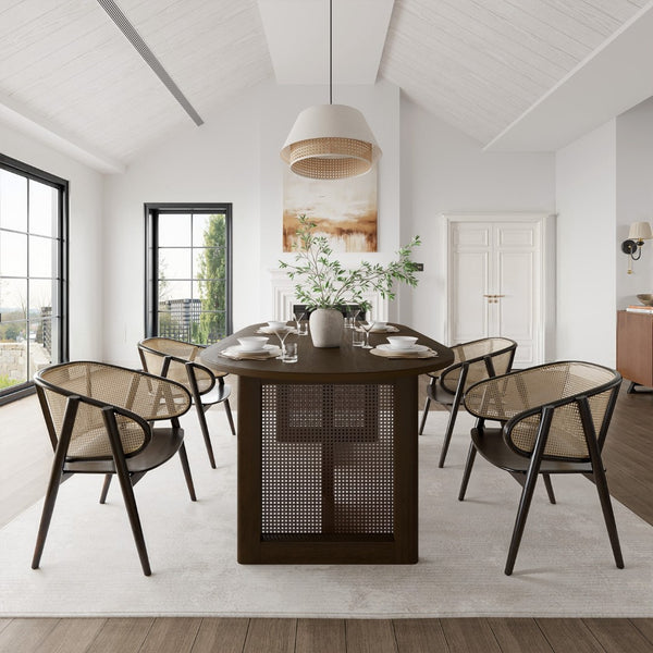 HomeRoots 79" Walnut Wood Square Bar Table - Modern Gathering Space for Restaurants & Homes, Seats 6 Comfortably 712260