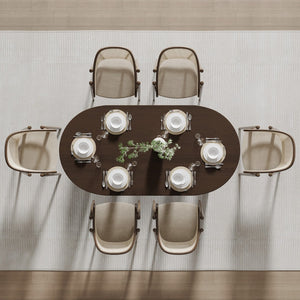 HomeRoots 79" Walnut Wood Square Bar Table - Modern Gathering Space for Restaurants & Homes, Seats 6 Comfortably 712260