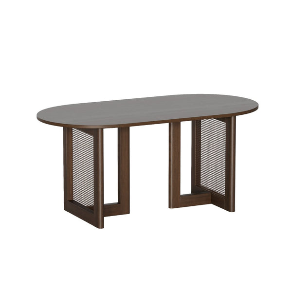 HomeRoots 79" Walnut Wood Square Bar Table - Modern Gathering Space for Restaurants & Homes, Seats 6 Comfortably 712260