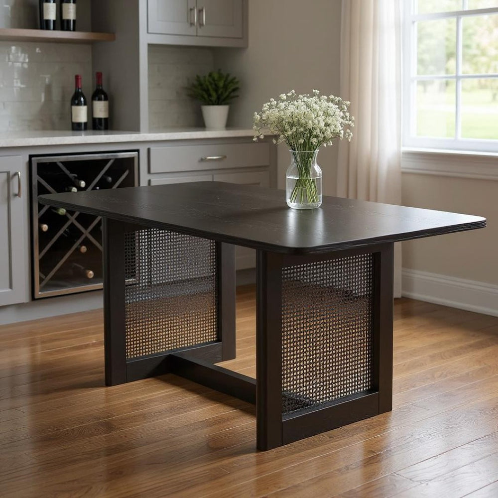 HomeRoots 79" Walnut Wood Oval Bar Table - Elegant High-Top Design for Dining, Entertaining & Stylish Spaces 712262