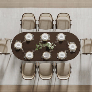HomeRoots 79" Unfinished Wood Oval Bar Table - Stylish Farmhouse Charm, Customizable, Seats 8, Durable Design 712263