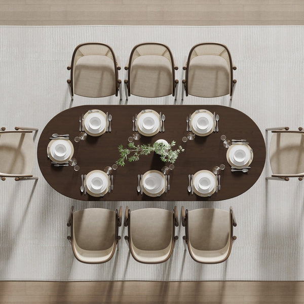 HomeRoots 79" Unfinished Wood Oval Bar Table - Stylish Farmhouse Charm, Customizable, Seats 8, Durable Design 712263