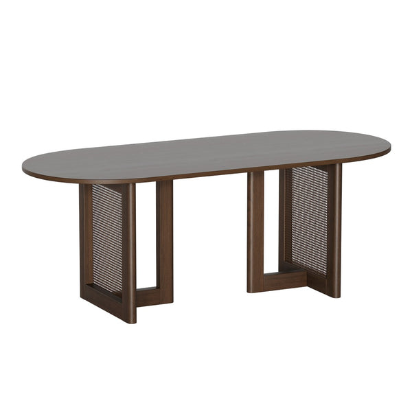 HomeRoots 79" Unfinished Wood Oval Bar Table - Stylish Farmhouse Charm, Customizable, Seats 8, Durable Design 712263