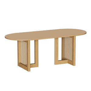 HomeRoots 79" Black Wood Oval Bar Table – Stylish Dining Solution for 8, Perfect for Home Bars & Restaurants 712264