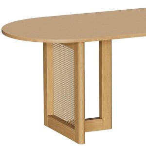 HomeRoots 79" Black Wood Oval Bar Table – Stylish Dining Solution for 8, Perfect for Home Bars & Restaurants 712264