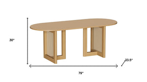 HomeRoots 79" Black Wood Oval Bar Table – Stylish Dining Solution for 8, Perfect for Home Bars & Restaurants 712264