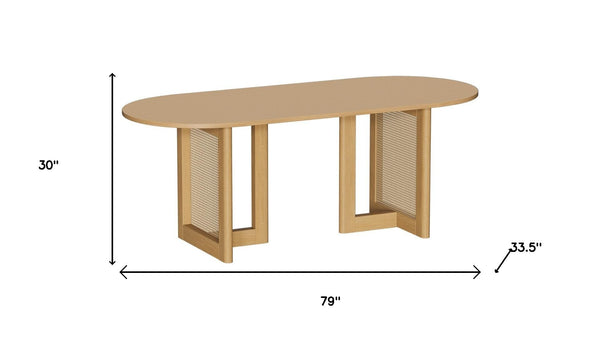 HomeRoots 79" Black Wood Oval Bar Table – Stylish Dining Solution for 8, Perfect for Home Bars & Restaurants 712264