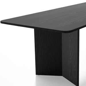 HomeRoots 79" Walnut Oval Bar Table - Elegant Double Pedestal Design for Dining, Bars & Home Entertaining 712267