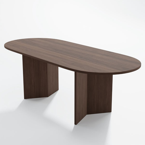 HomeRoots 79" Unfinished Wood Oval Bar Table – Customizable Dining Furniture for Gatherings with 8 Seats 712268