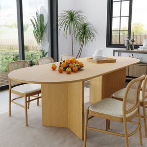 HomeRoots 79" Black Wood Oval Bar Table – Stylish, Spacious Design for Dining, Cocktails, and Entertaining Groups 712269