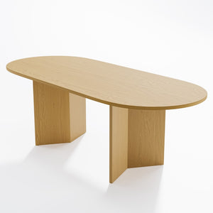 HomeRoots 79" Black Wood Oval Bar Table – Stylish, Spacious Design for Dining, Cocktails, and Entertaining Groups 712269