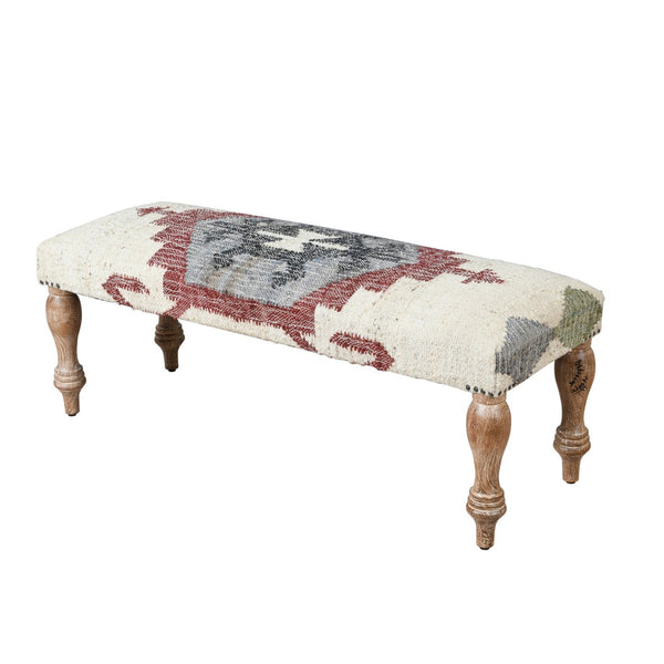 HomeRoots Brown Handcrafted Furniture Set - Timeless Craftsman Style in Durable Fabric & Solid Wood Design 712557