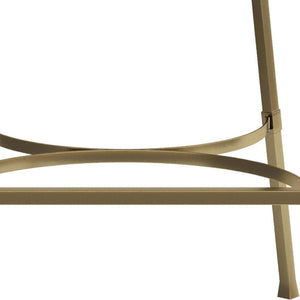 HomeRoots 26" Chic White and Gold Low Back Bar Chair – Stylish, Space-Saving Design for Modern Dining Spaces 712637
